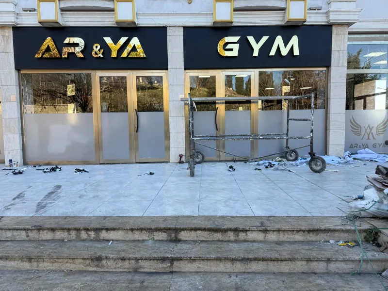 AR&YA Gym Işıklı kutu harf tabela — Keşan Reklam Tabela