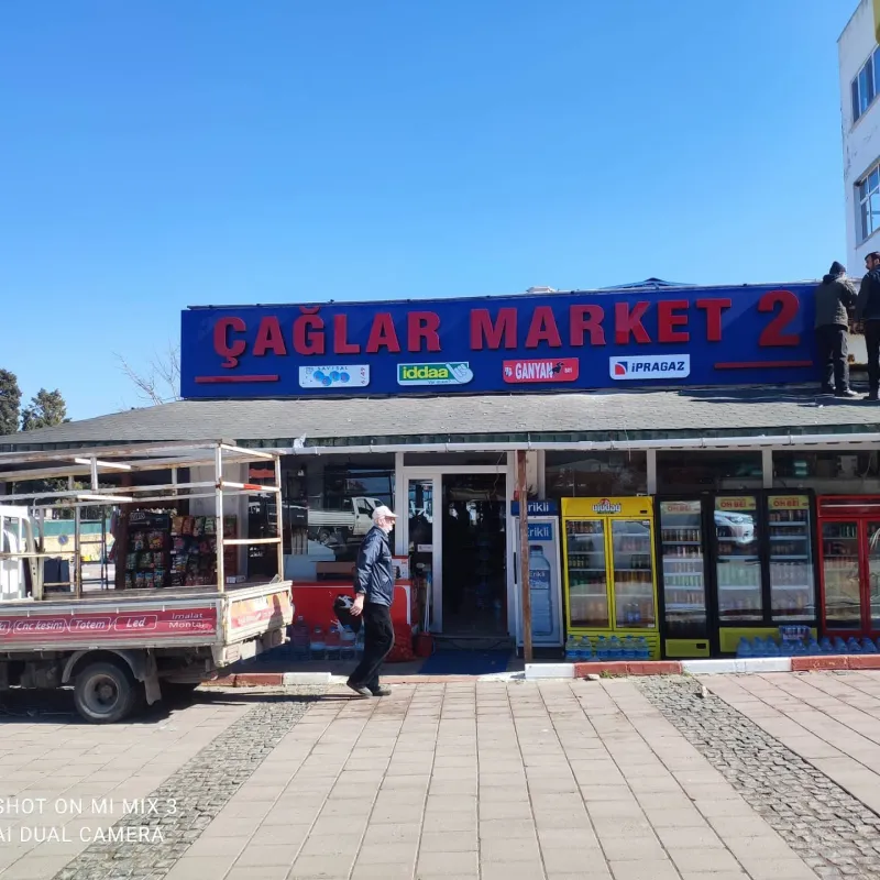 Çağlar Market Işıklı kutu harf tabela — Keşan Reklam Tabela