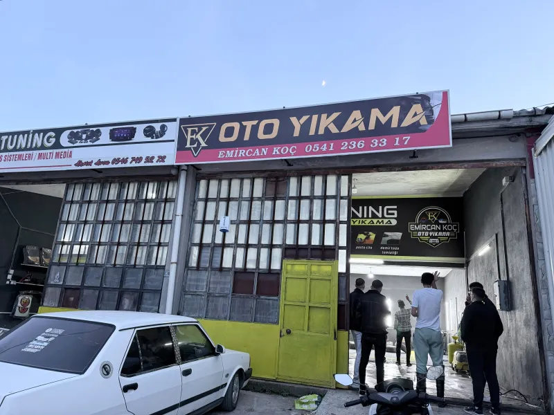 EK Oto Yıkama Işıklı cephe + vitrin — Keşan Reklam Tabela