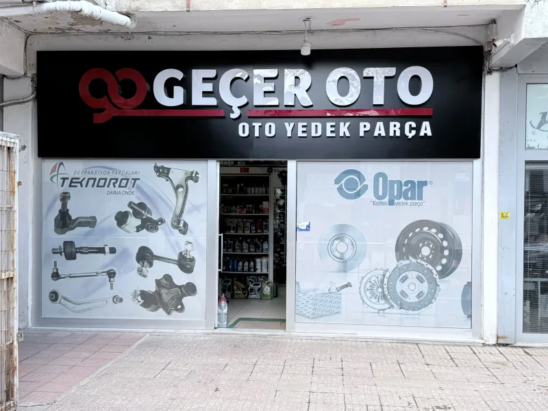 Geçer Oto Işıklı kutu harf — Keşan Reklam Tabela