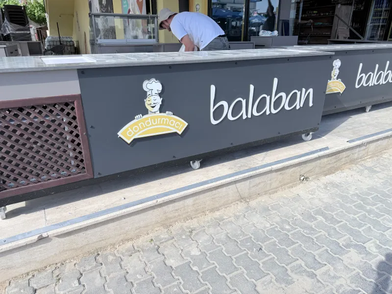 Kokoş İşler Işıklı kutu harf tabela — Keşan Reklam Tabela