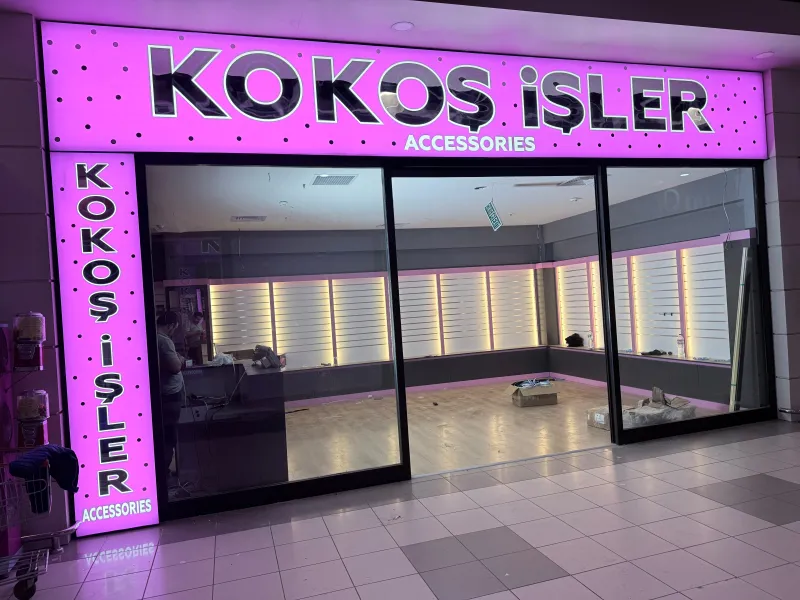 Umut İnşaat Depo cephe kutu harf — Keşan Reklam Tabela