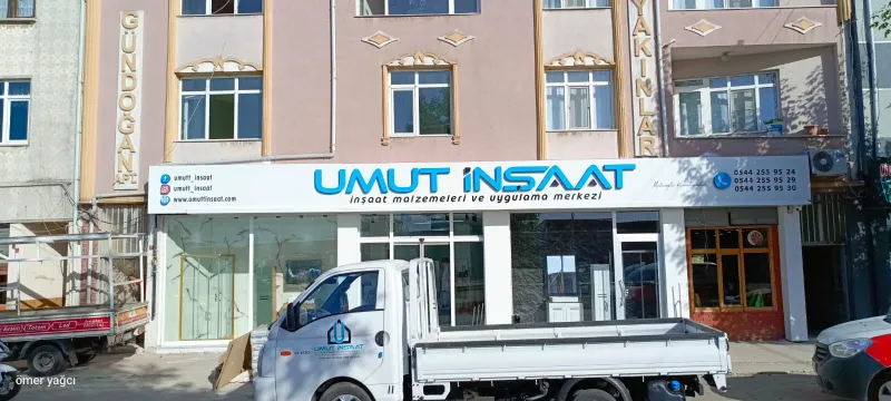 Umut İnşaat Işıklı kutu harf tabela — Keşan Reklam Tabela