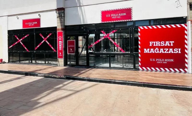 U.S. Polo Assn. Vitrin & cephe giydirme — Keşan Reklam Tabela
